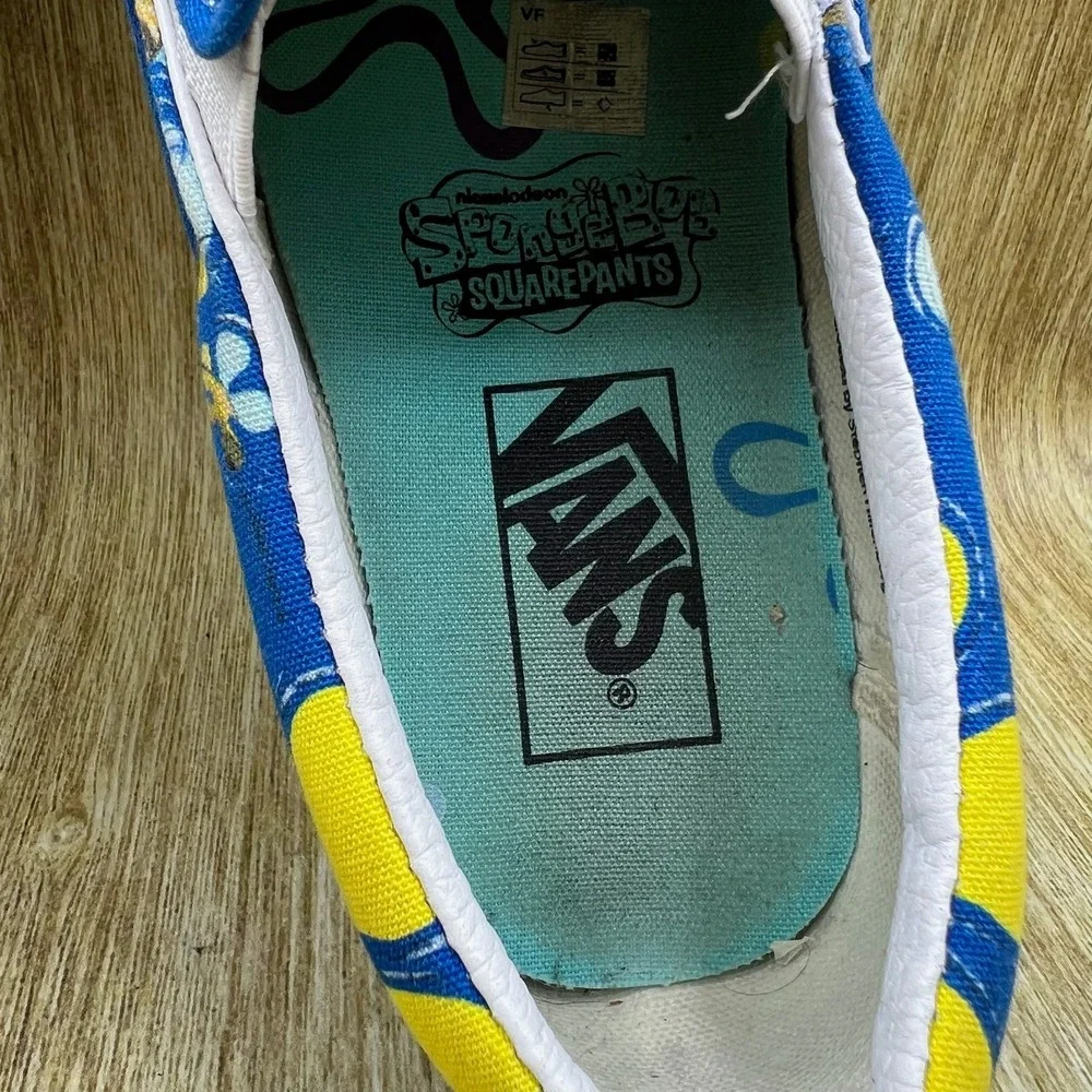 Vans x Spongebob Squarepants Classic Slip-On Women's 8.5 Blue Shoes Sneakers - Picture 5 of 10